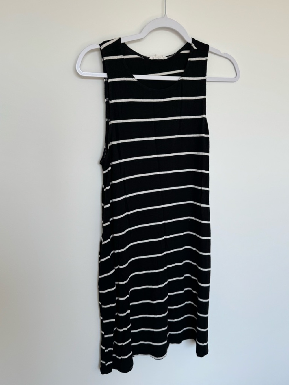 Socialite Striped Black & White Sleeveless Dress